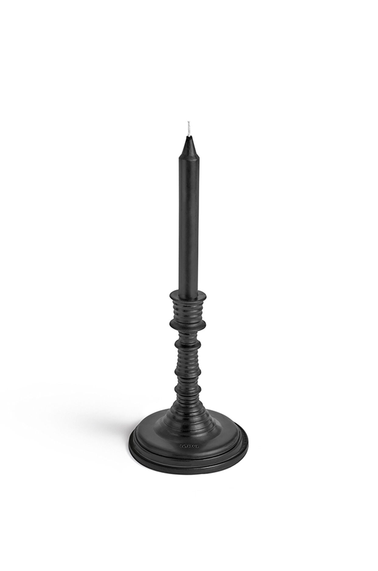Liquorice wax candleholder 4 of 5